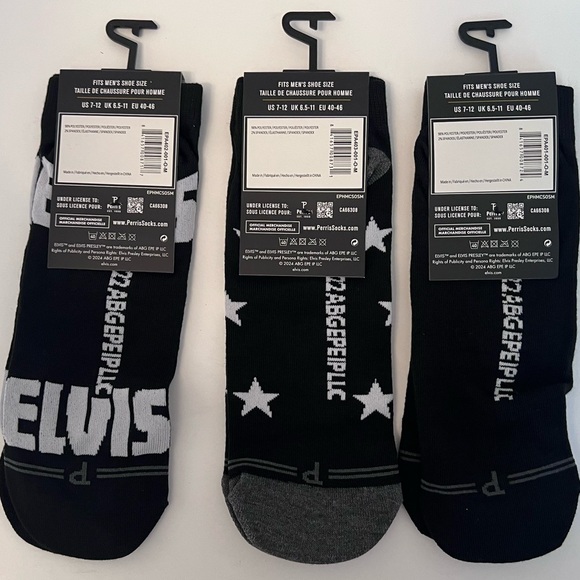 Elvis Presley Low Cut Socks / Lot of 3 / New - Picture 9 of 10